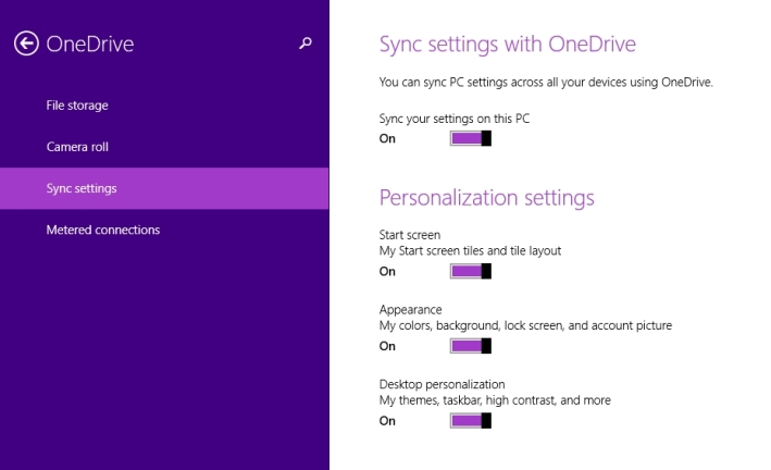 Change Windows Sync Settings