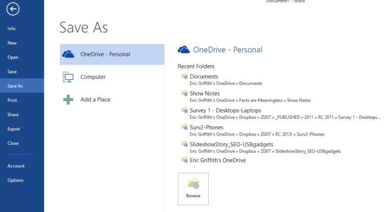 Save All Office Files to OneDrive