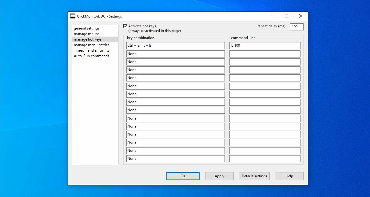 ClickMonitorDDC shortcuts