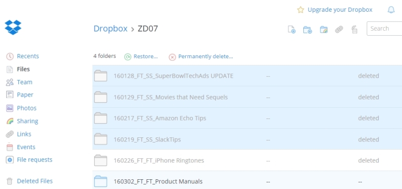 Make Permanent Deletions