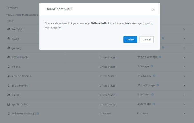 Disconnect Apps and Devices