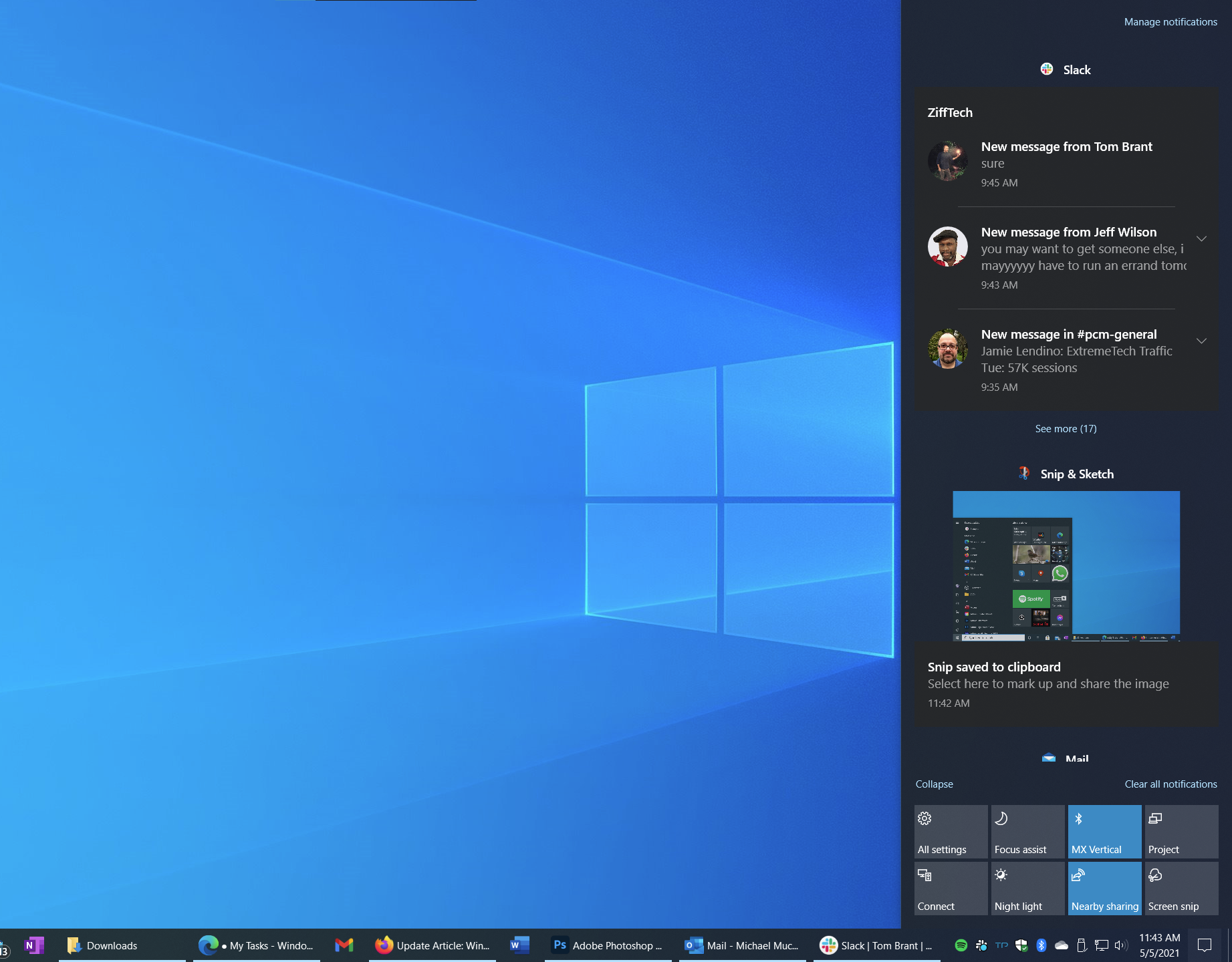 Windows 10 Action Center