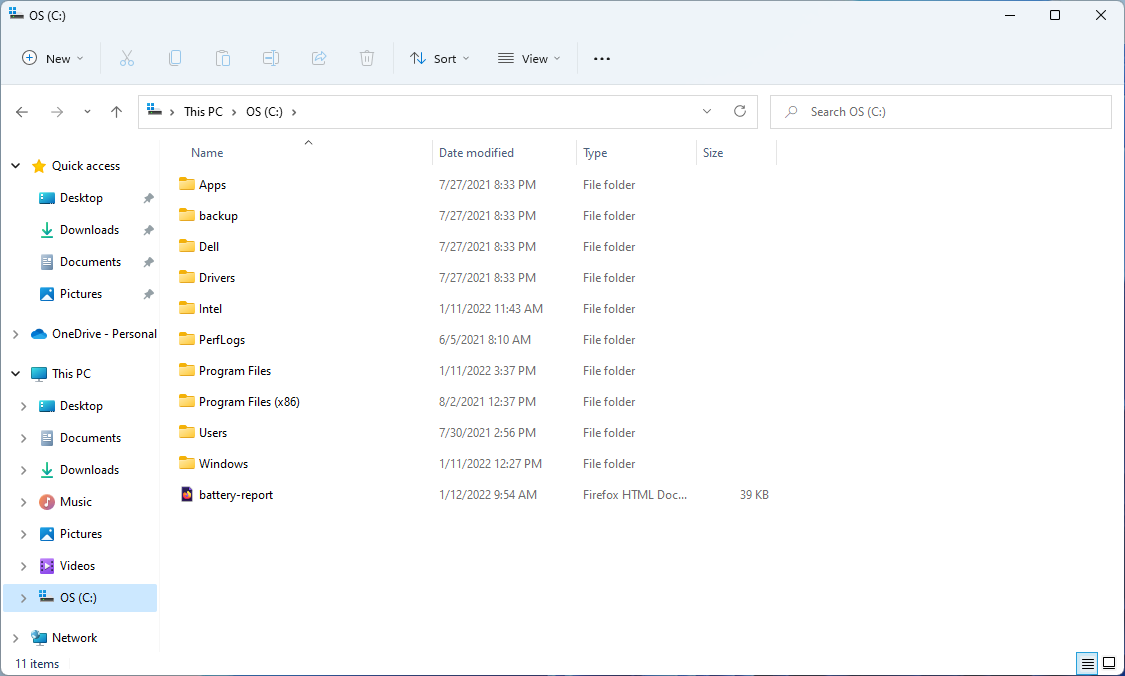 file explorer win 11