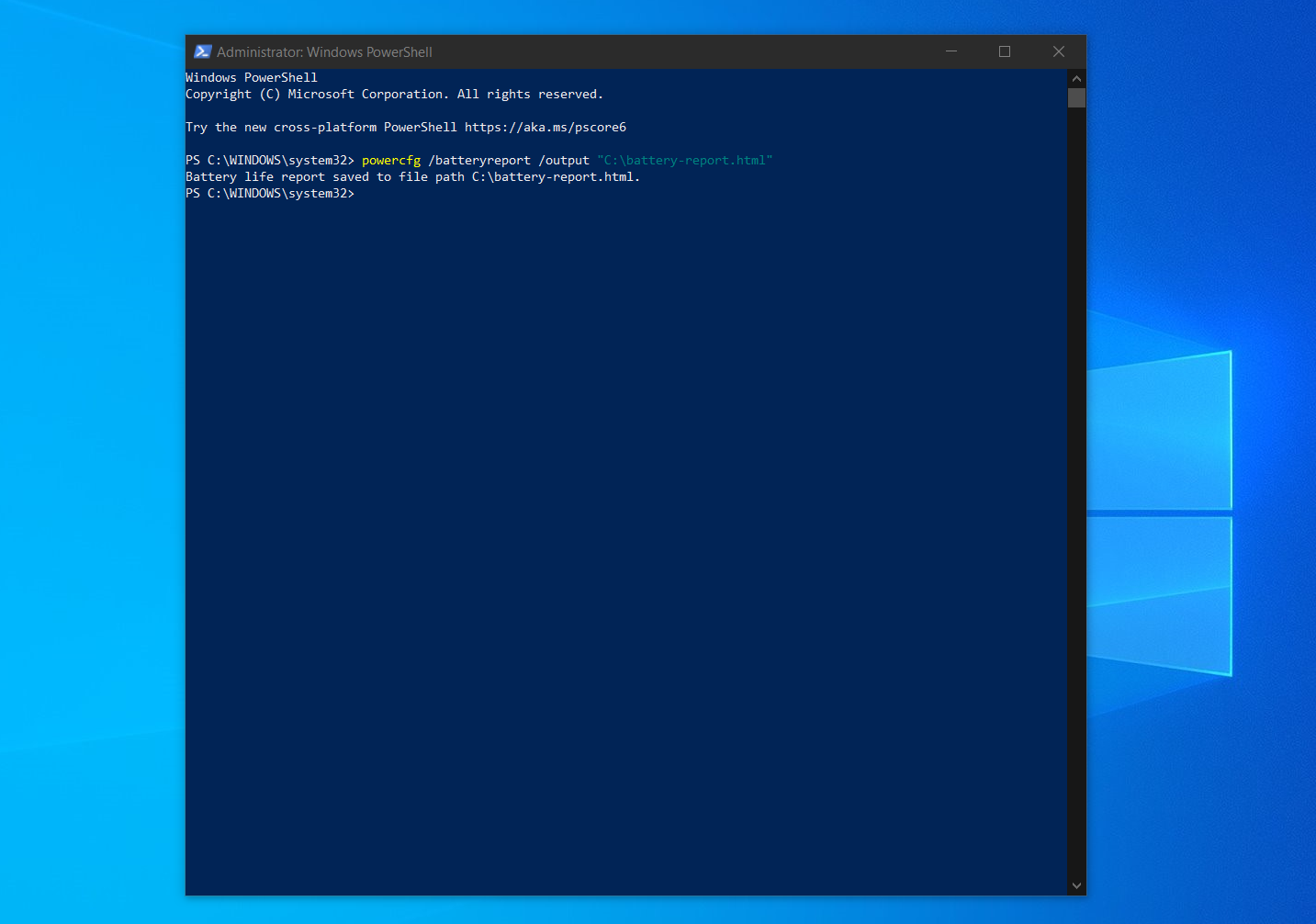 powershell command