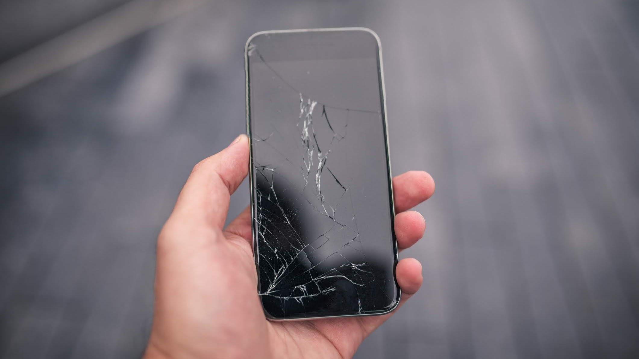 Cracked phone screen