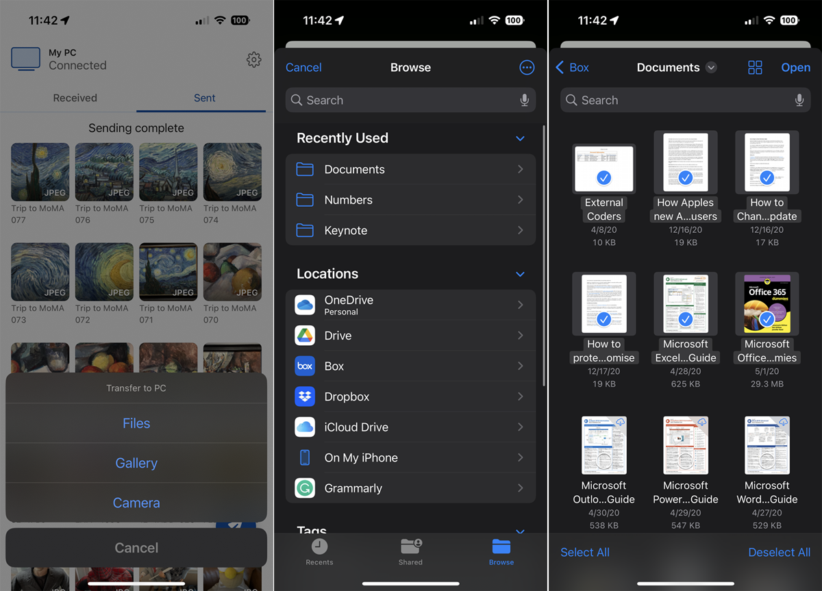 Transfer other types of files