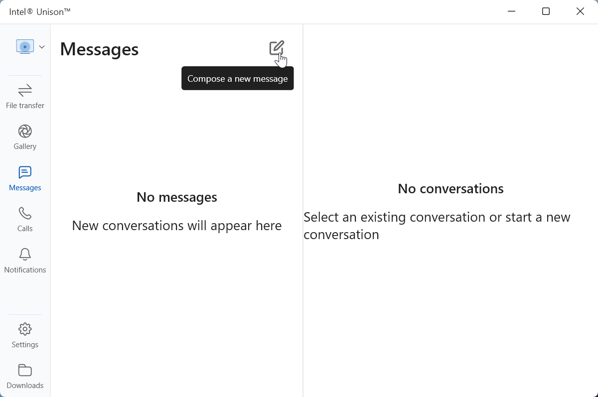 Compose a new message