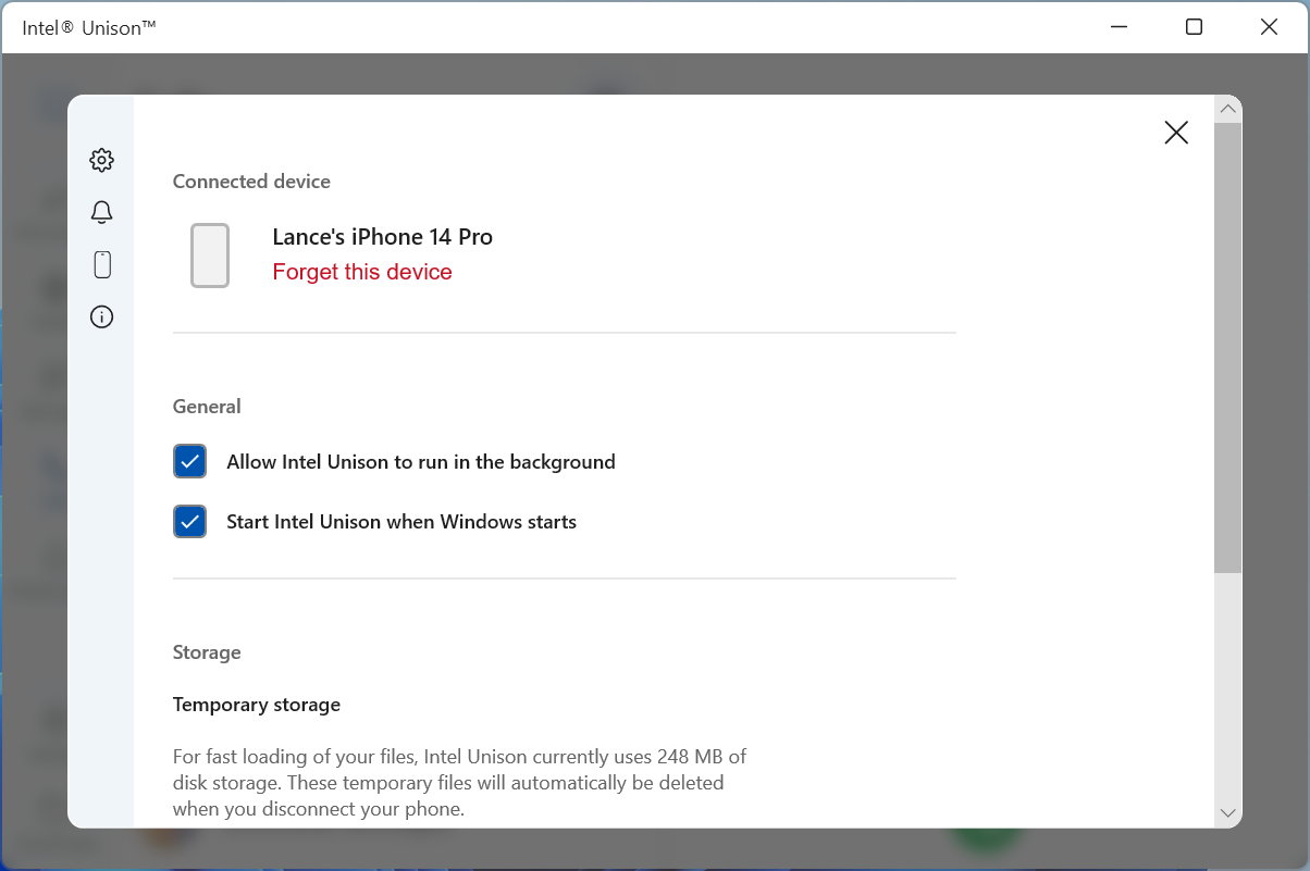 Change general settings