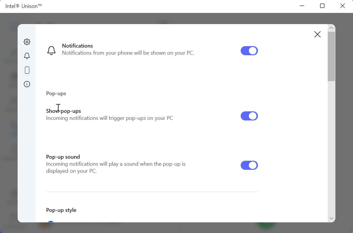 Change settings for notifications
