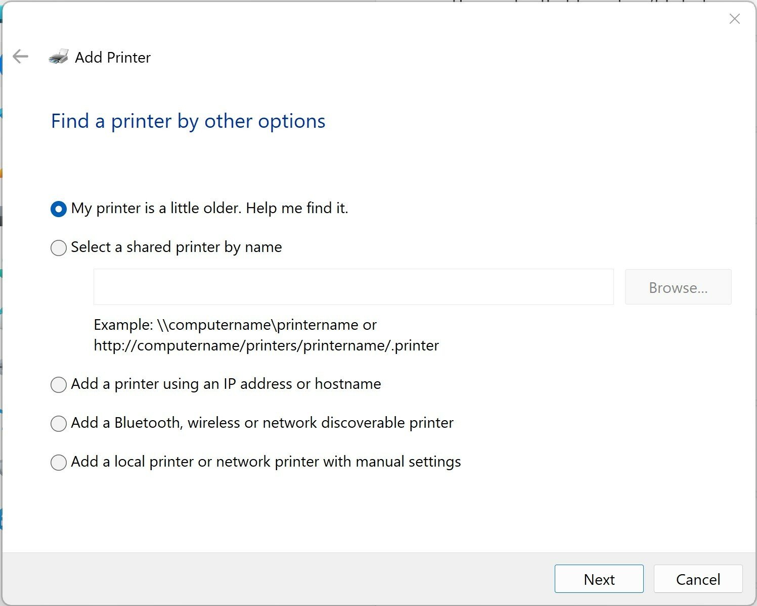 add printer options