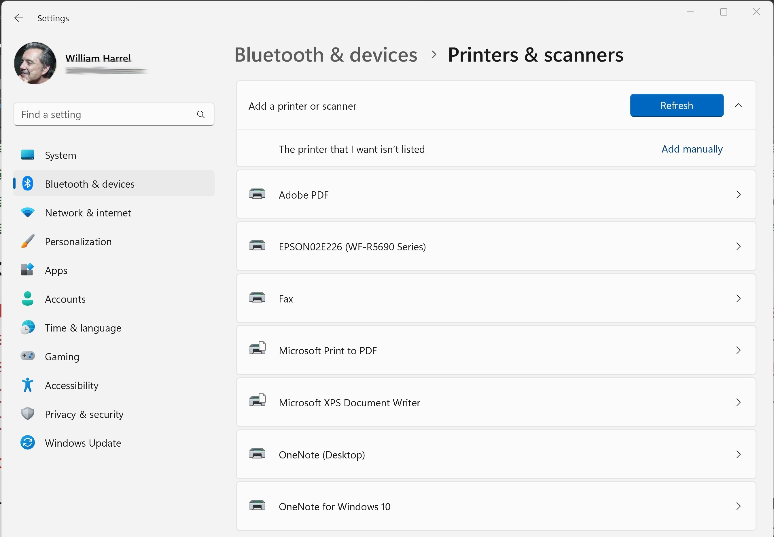 windows 11 printer settings