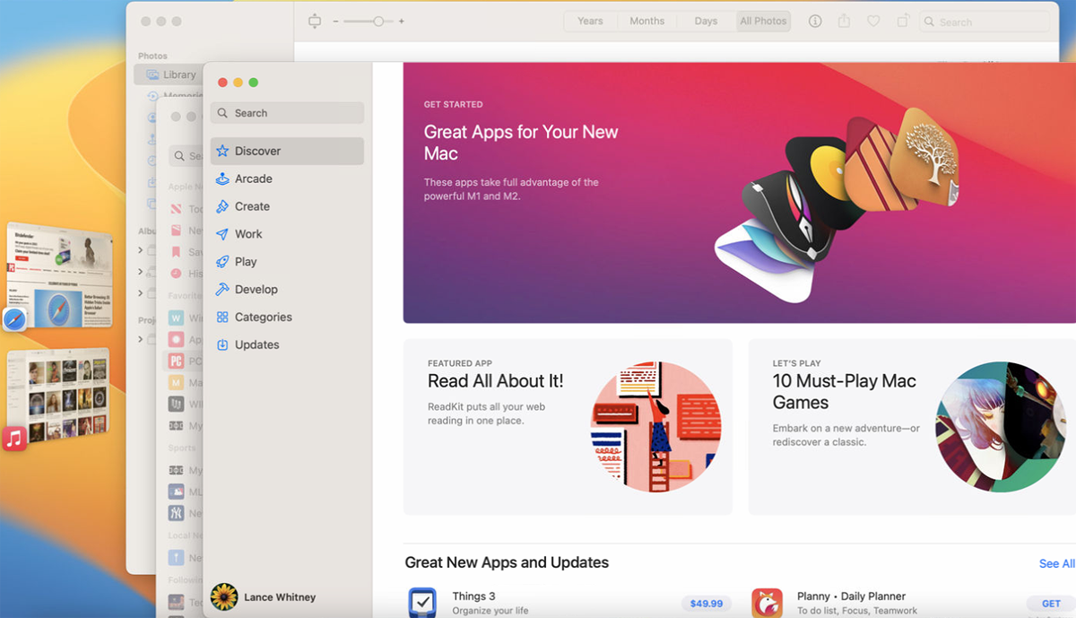 Group multiple apps together in the center