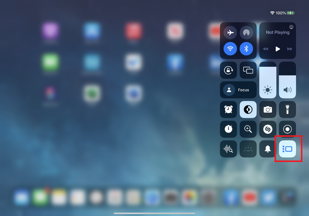 Turn Stage Manager on or off from Control Center