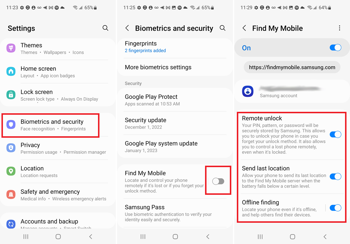 Set up Samsung’s Find My Mobile