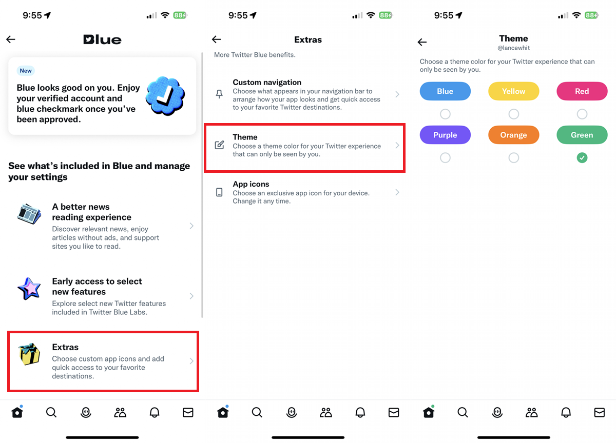 Pick a Different Themes for the Twitter App