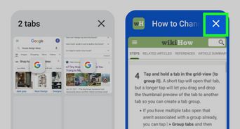 Change Tab View in Chrome Android
