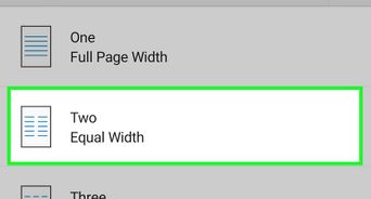 Make Two Columns in Word