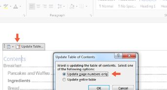 Write a Table of Contents