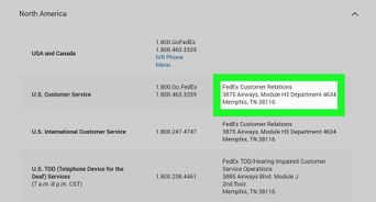 Contact FedEx