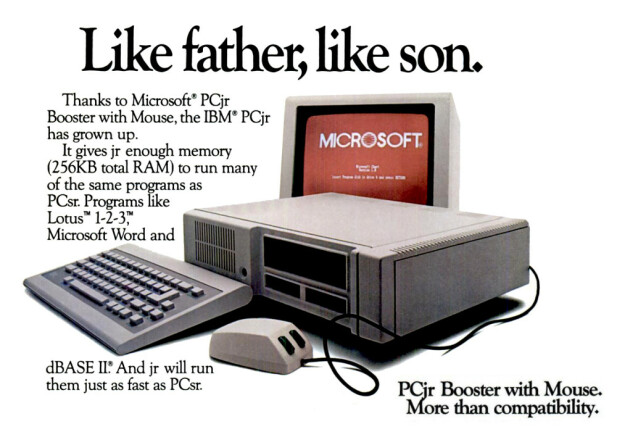 Microsoft PCjr Booster with Mouse (1984)