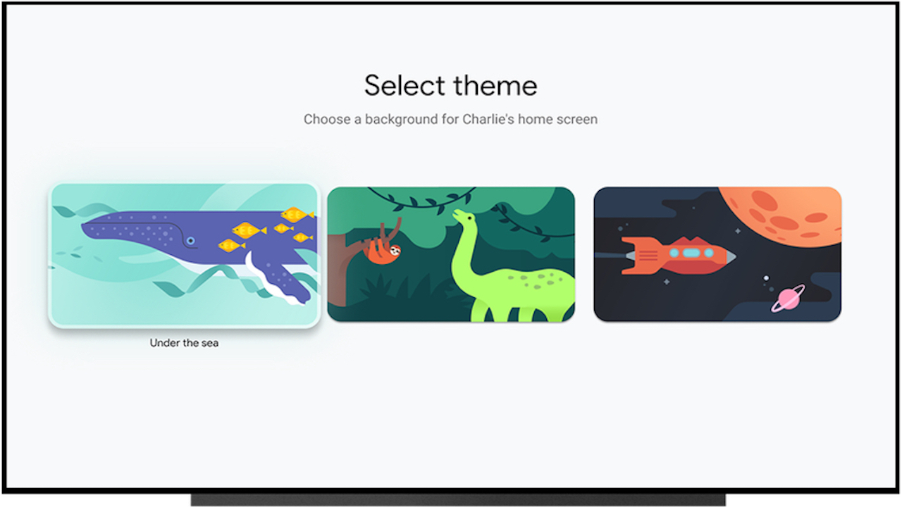 Google TV Kids Profile themes