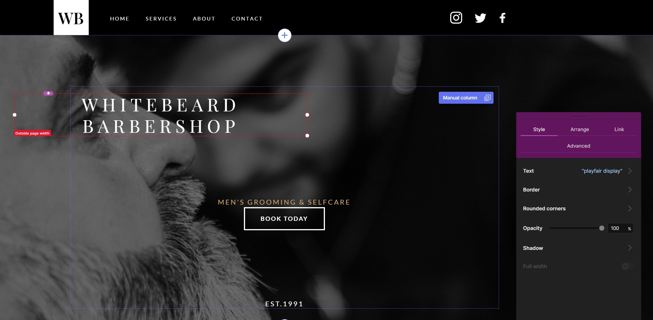 Elements can be moved anywhere in the editor
