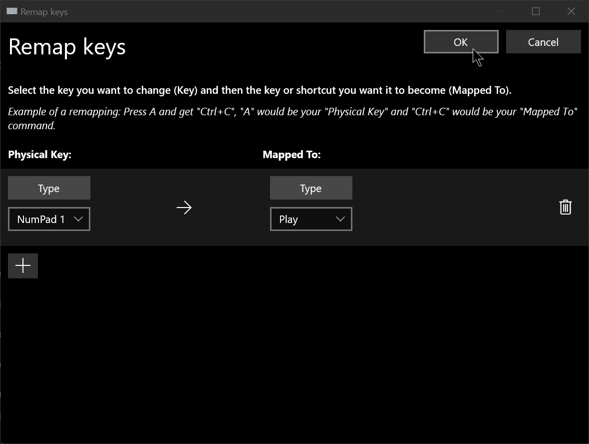 Assign a key