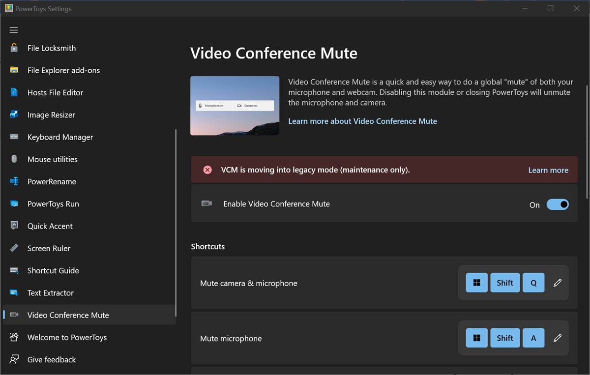 Set up Video Conference Mute