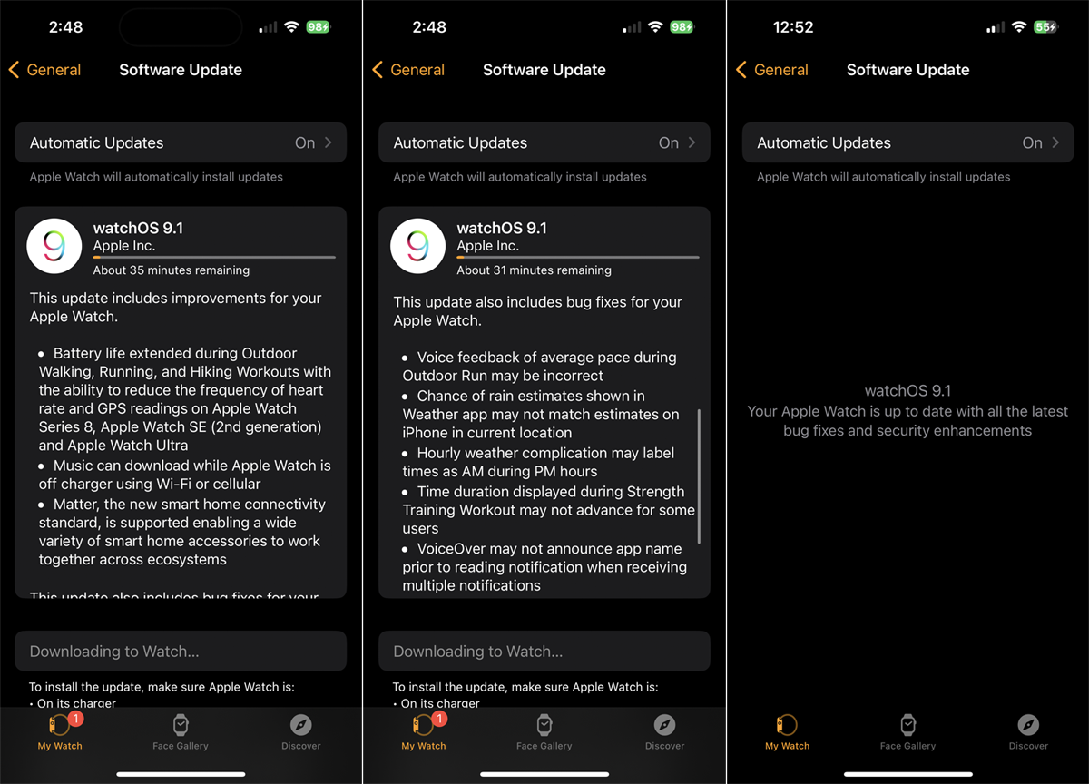Update watchOS