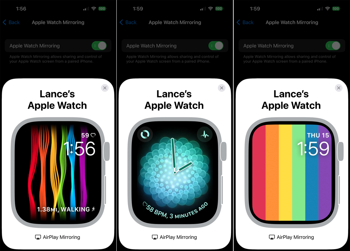 Swipe left and right