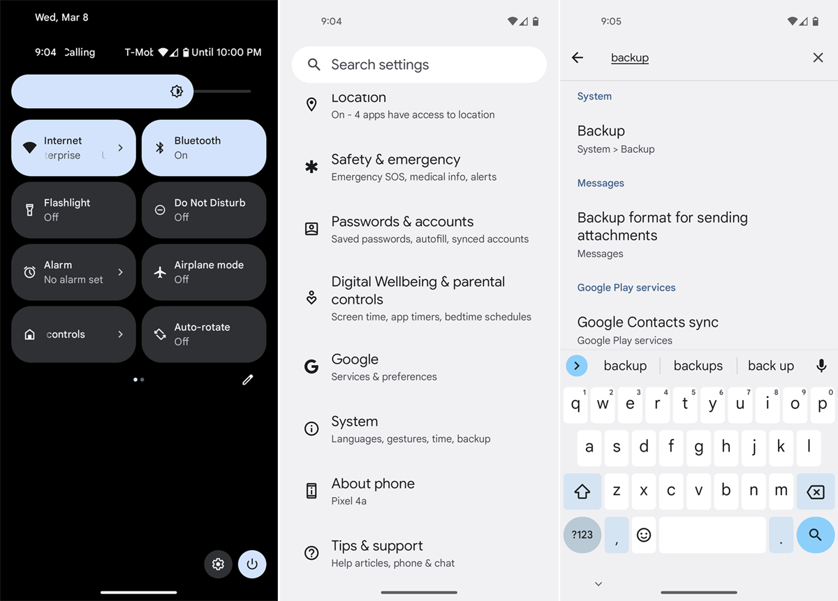 Look for backup option