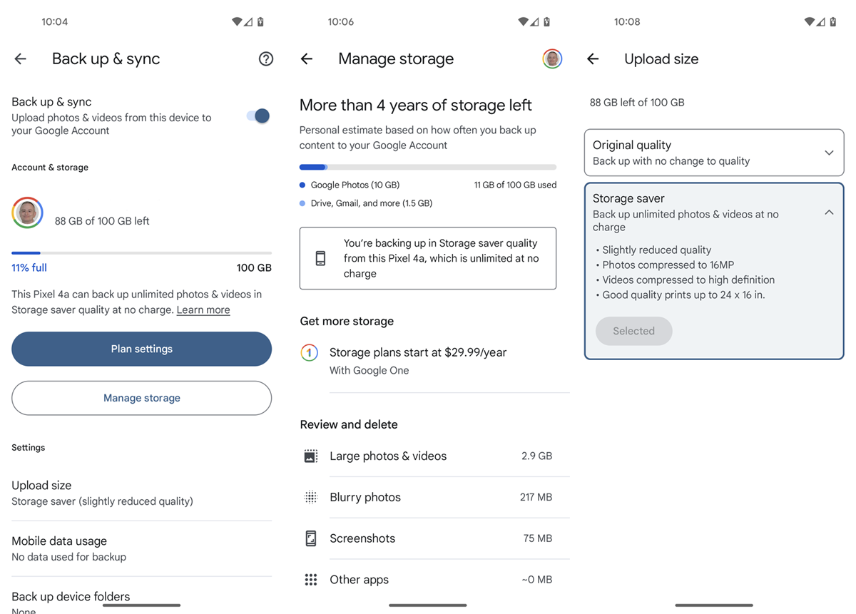 Review the backup options