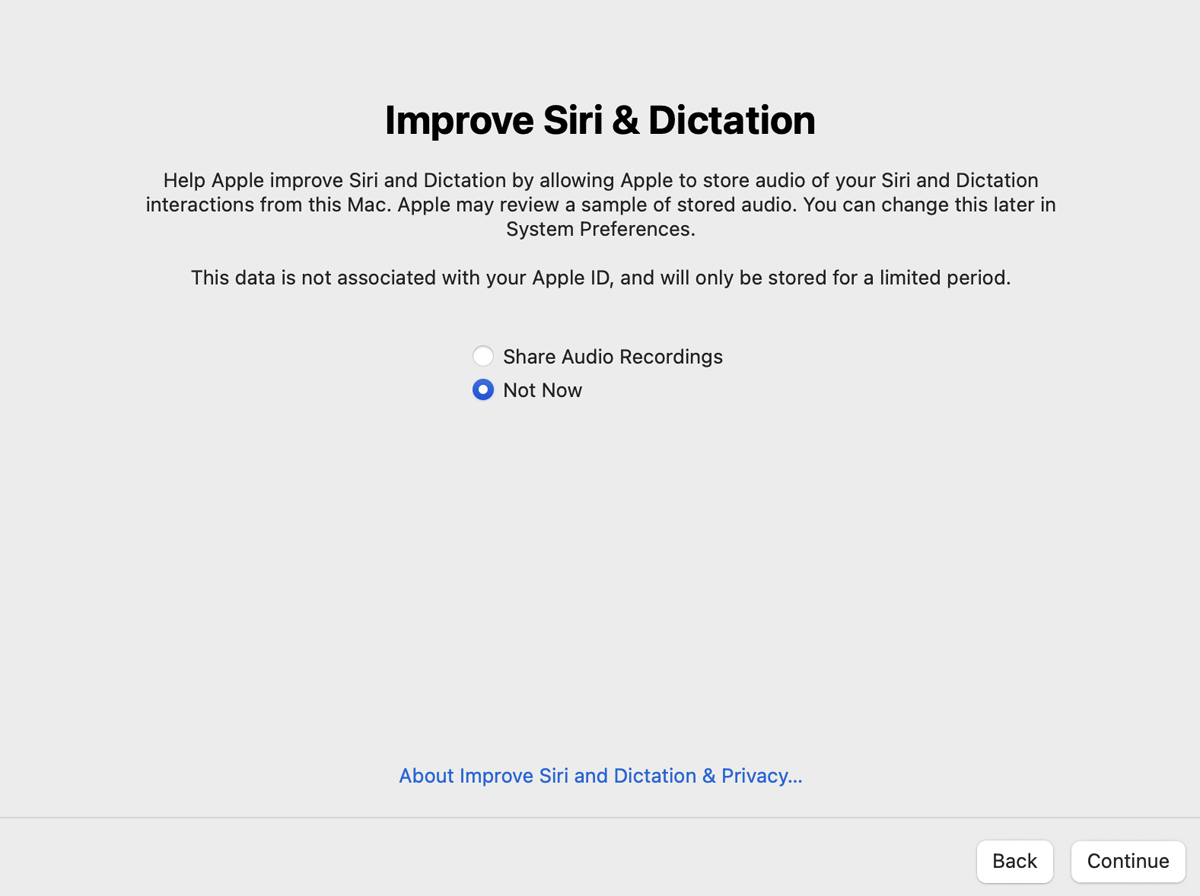 Decide if you want to check the option for Share Audio Recordings