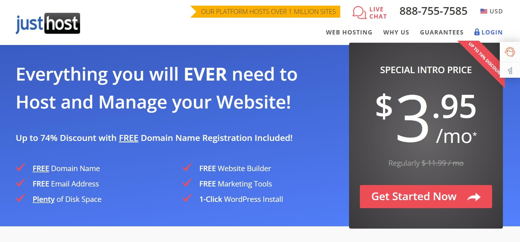 An inexpensive shared hosting option