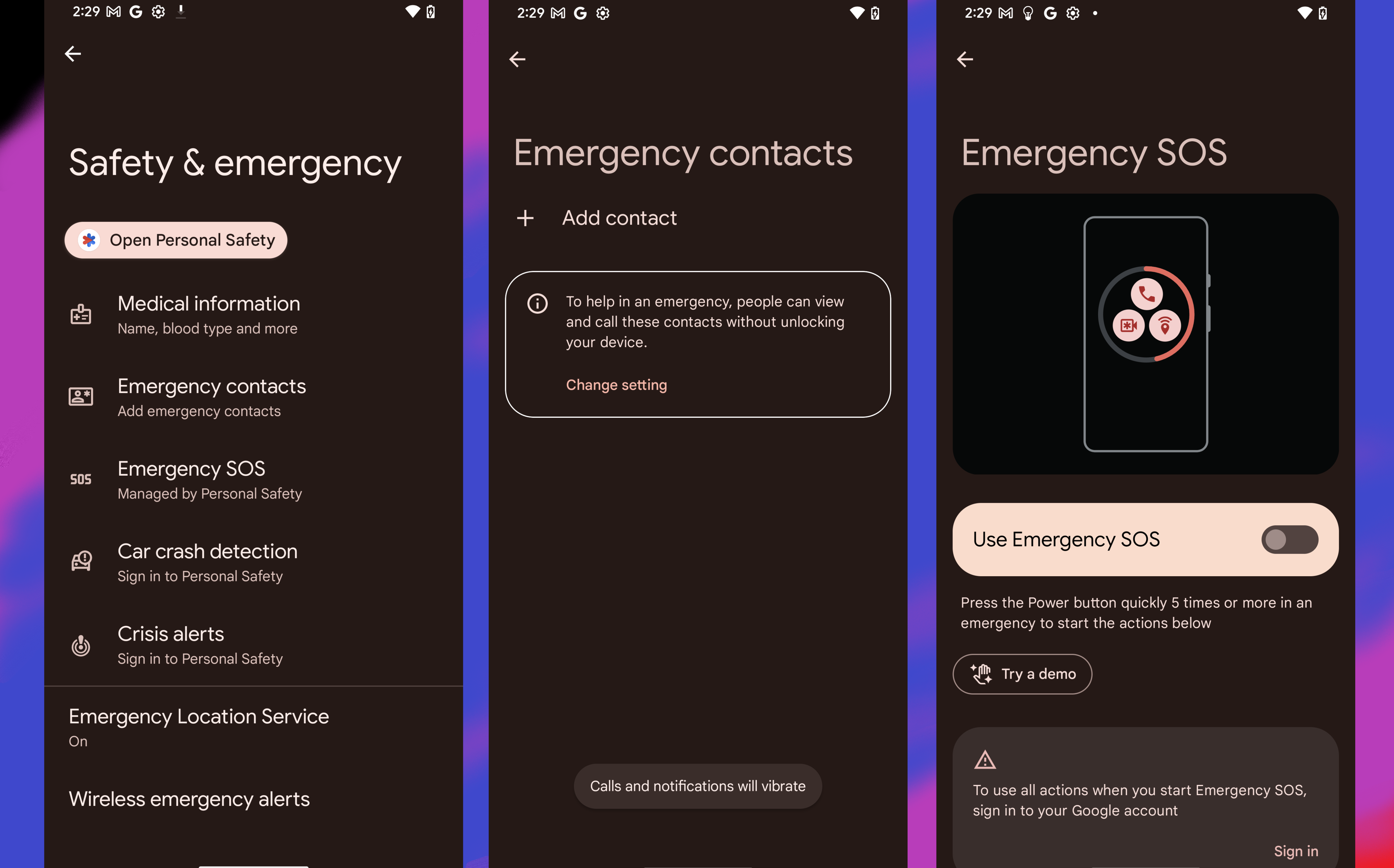 Creating Emergency Contacts