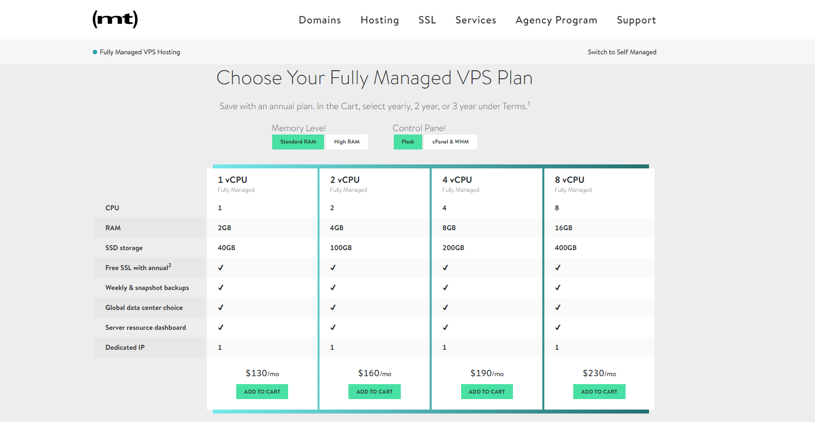 Media Temple VPS tiers