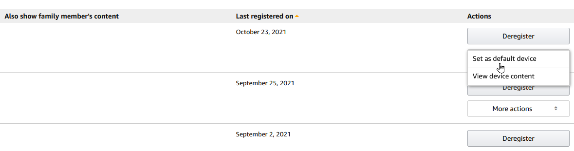 Change default device