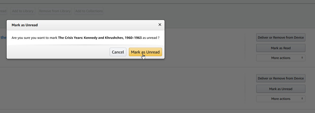 Mark as read or unread