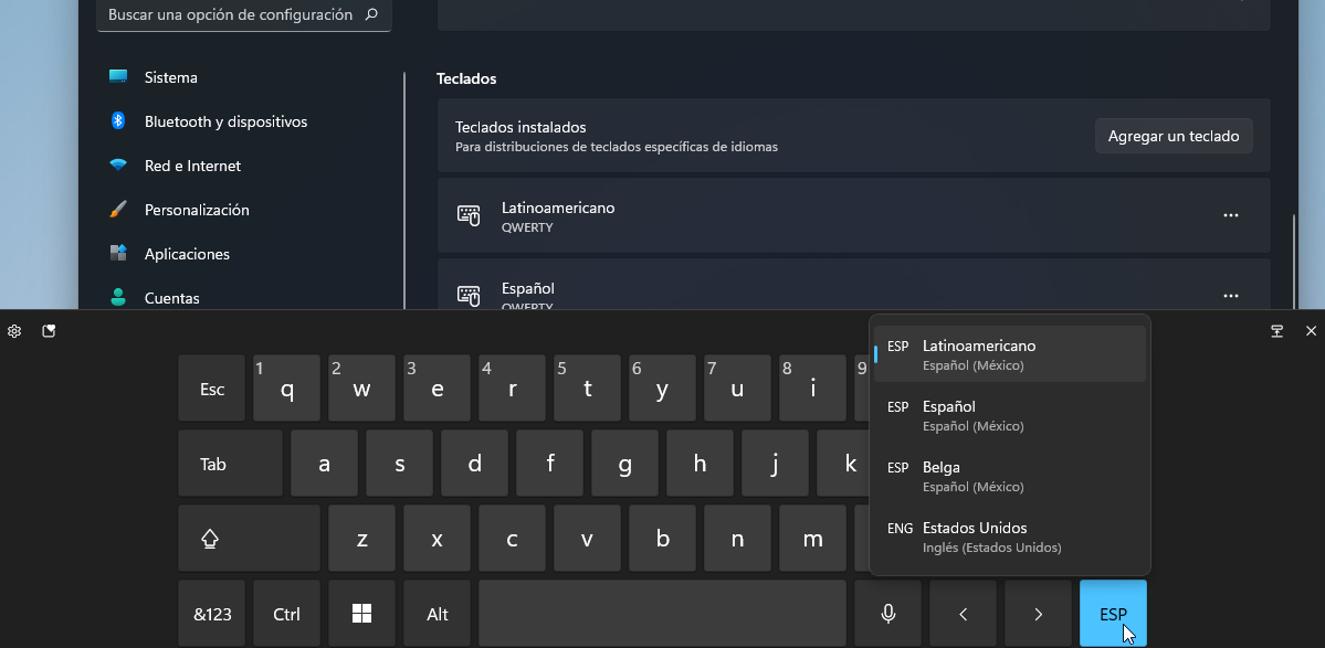 Change the displayed language back to English