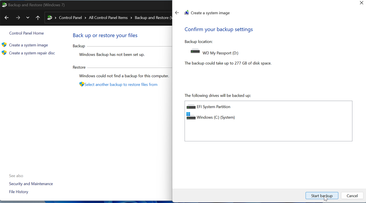 Confirm the partitions