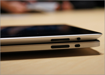 iPad (bottom) vs. iPad 2 (top)