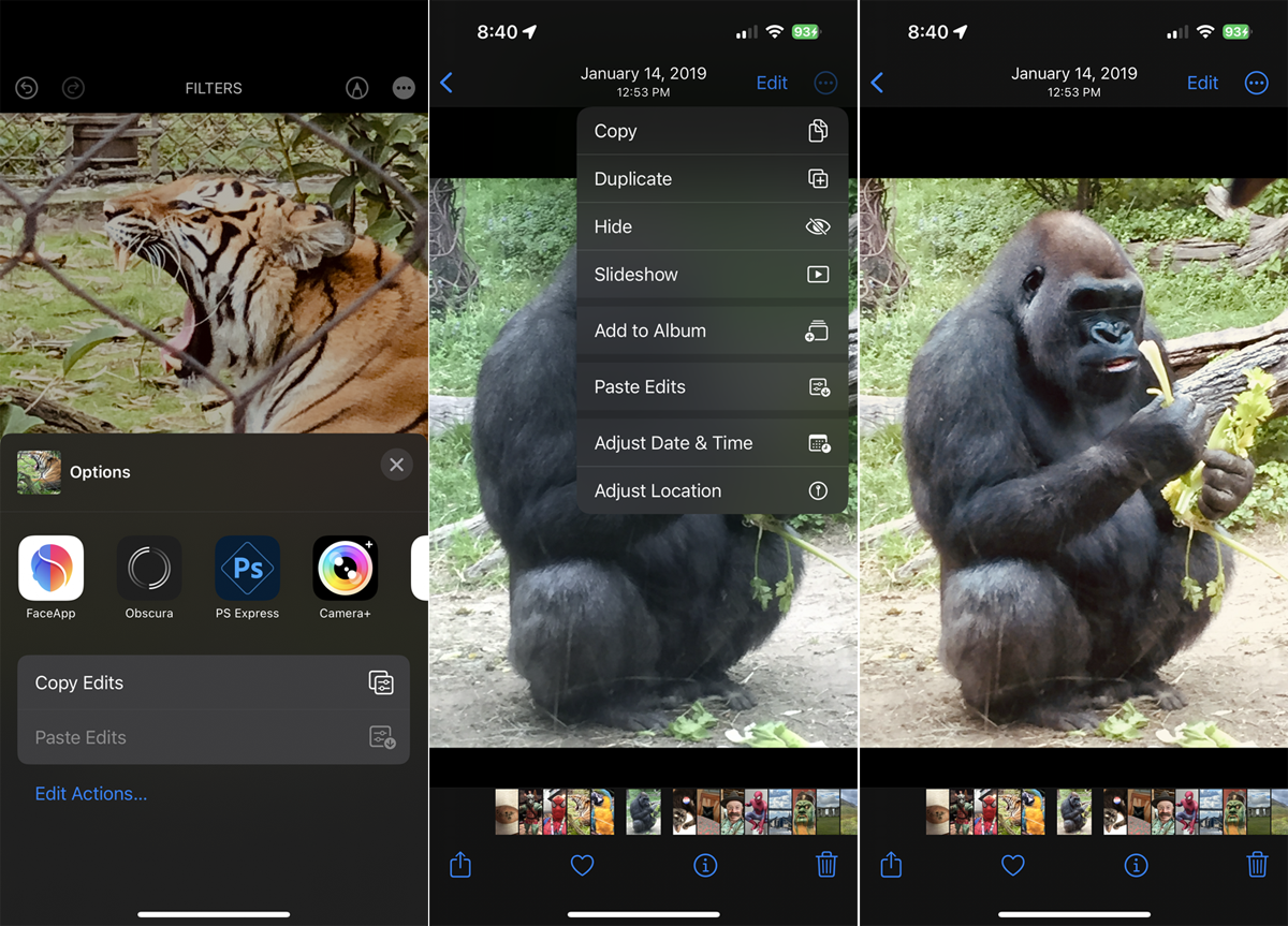 Copy and Paste the Edits for a Photo
