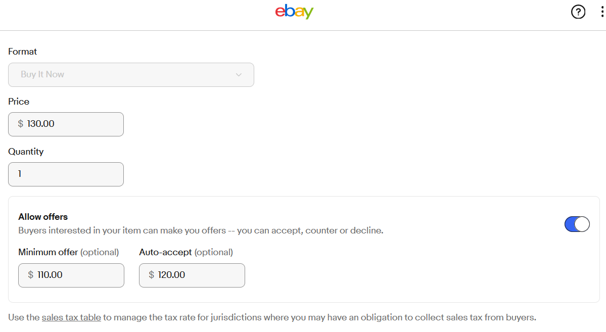 Allow for Counteroffers