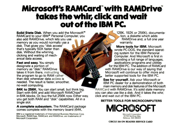 Microsoft RAMCard for IBM PC (1982)