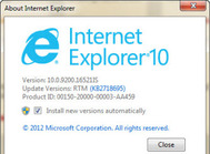 Microsoft Internet Explorer 10 (IE10) for Windows 7