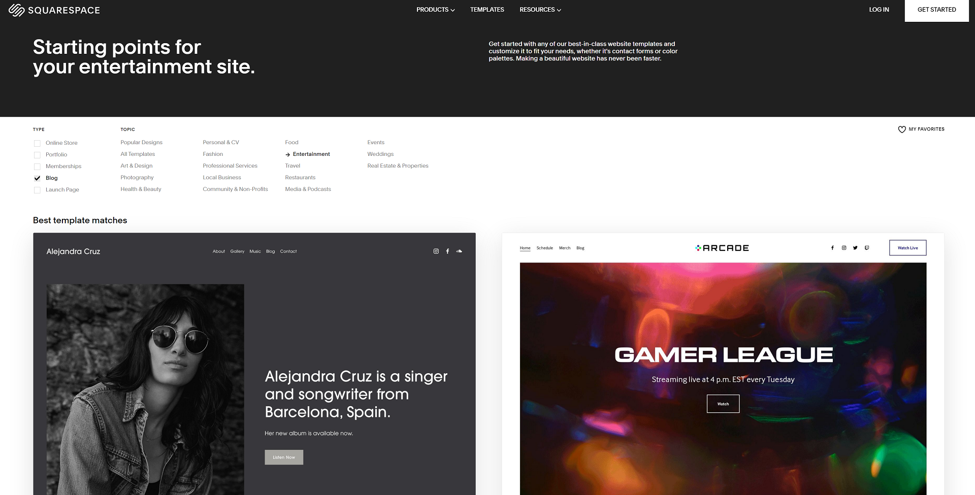 Scanning templates in current Squarespace