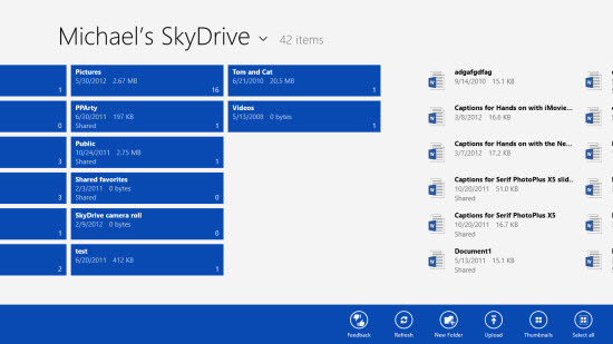 Windows 8's Cloud Service: SkyDrive