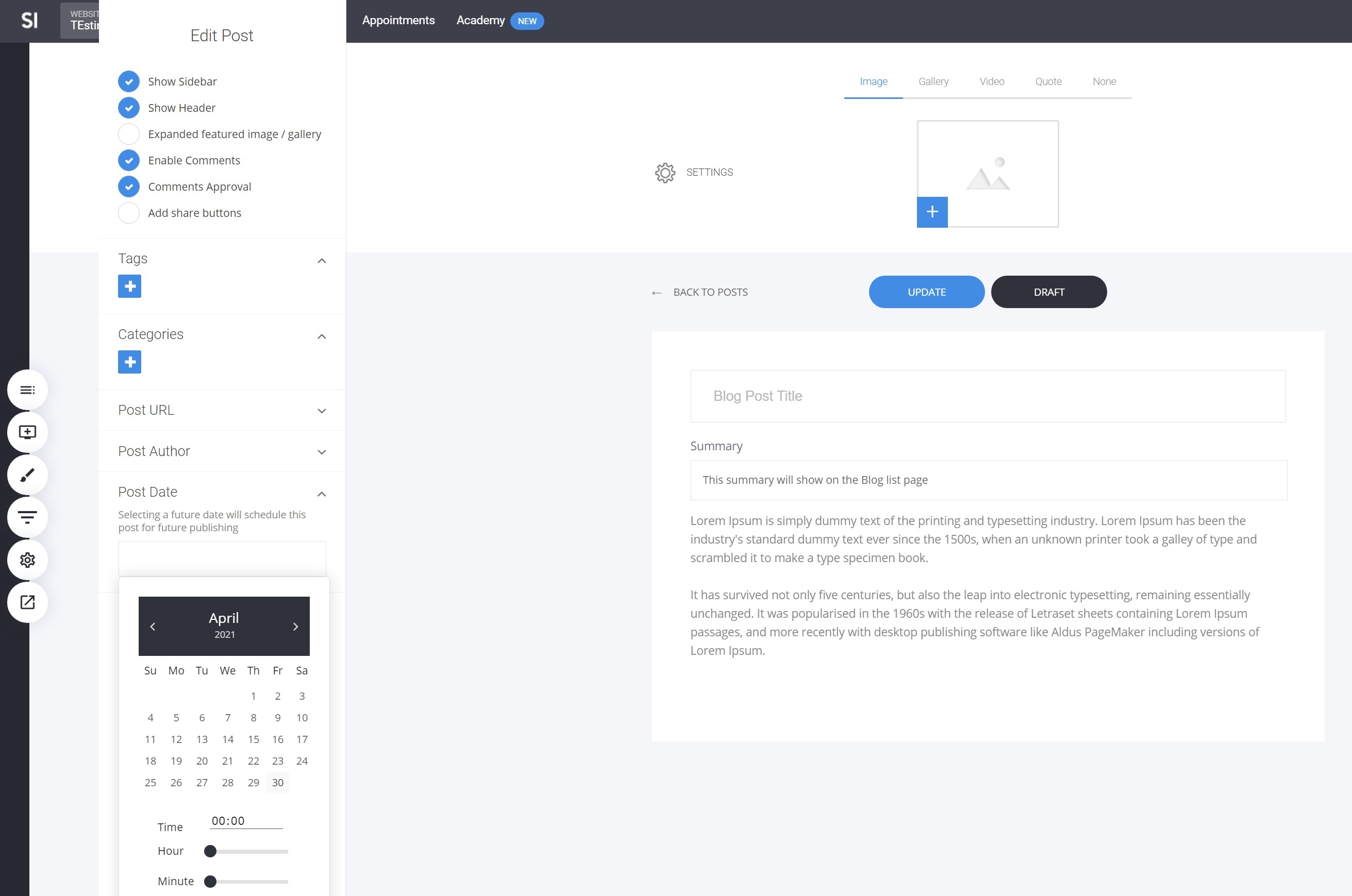 It was a little hard to find out how to blog with Simvoly
