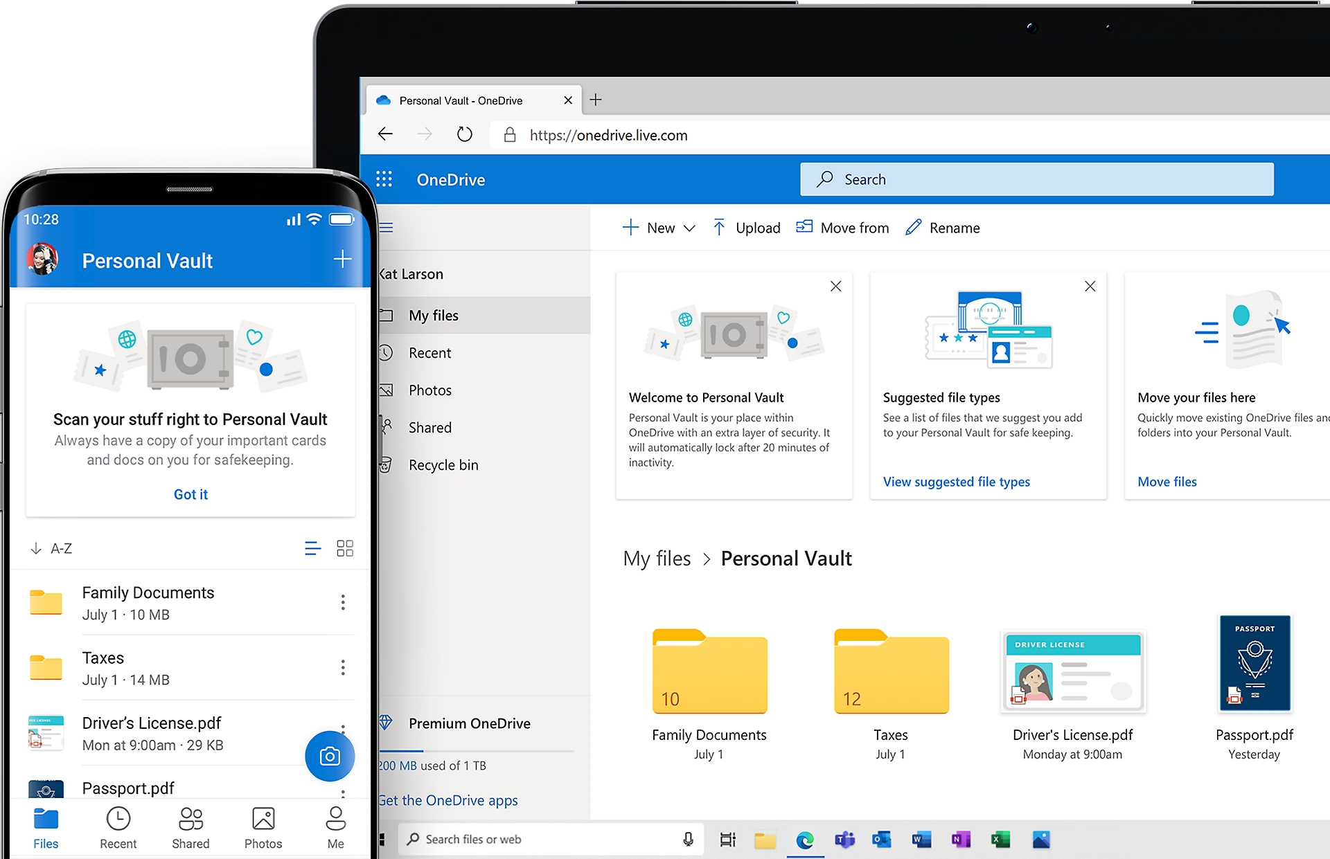 onedrive personal vault