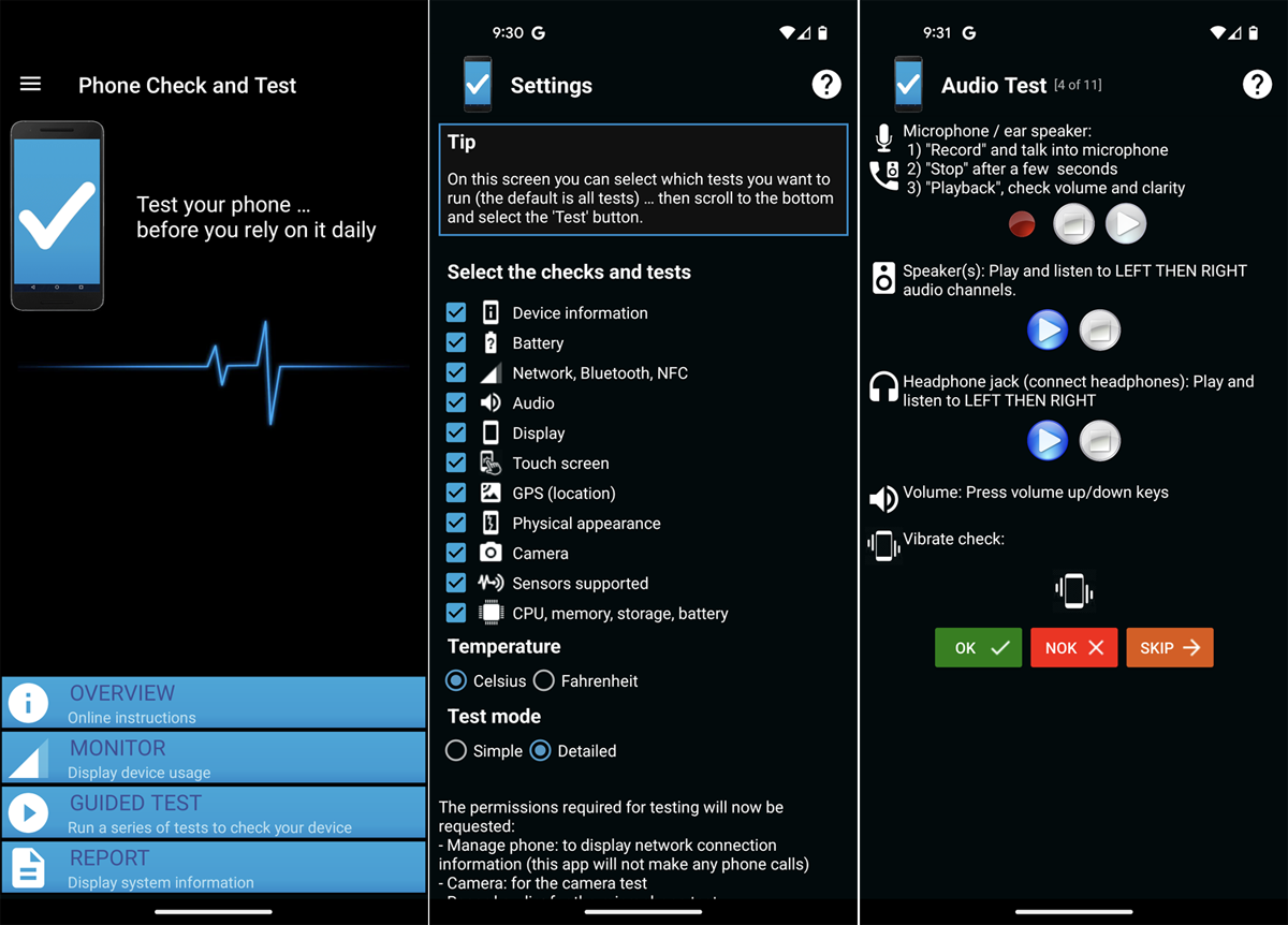 Phone Check and Test for Android